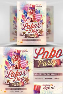 Flyer Template PSD - Labor Day