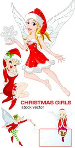 Santa fairy girls