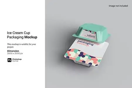 Ice Cream Cup Packaging Mockup