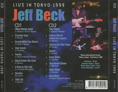 Jeff Beck - Live In Tokyo 1999 (2011) {2CD Set, Immortal IMA104256}