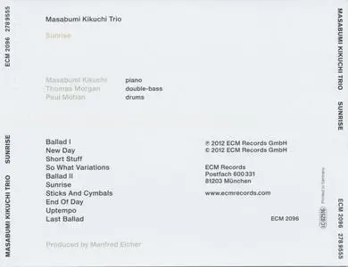 Masabumi Kikuchi Trio - Sunrise (2012) {ECM 2096}