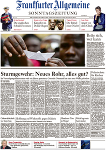 Frankfurter Allgemeine Zeitung am Sonntag, 26. April 2015