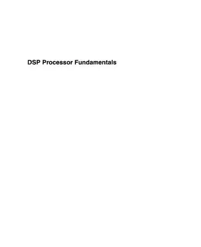 DSP Processor Fundamentals: Architectures and Features