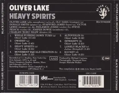 Oliver Lake - Heavy Spirits (1975) {Black Lion BLCD760209 rel 1995}