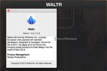 Waltr 1.5.3 Mac OS X