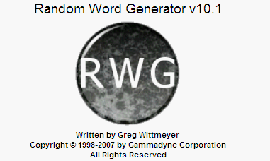 Random Word Generator ver.10.1