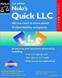 Nolo's Quick LLC: All You Need to Know About Limited Liability Companies by  Anthony Mancuso