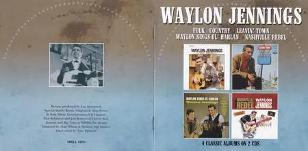 Waylon Jennings - Folk-Country + Leavin' Town + Waylon Sings Ol' Harlan + Nashville Rebel (2022)