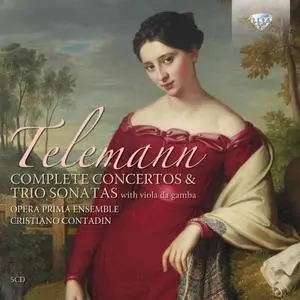 Opera Prima Ensemble & Cristiano Contadin - Telemann: Complete Concertos and Trio Sonatas with Viola da Gamba (2015) (5CD)