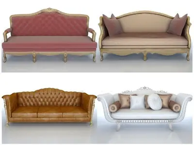 3D models of classic sofas