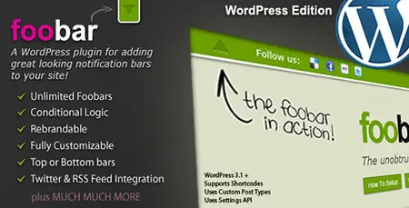 CodeCanyon - Foobar v2.5.7 - WordPress Notification Bars