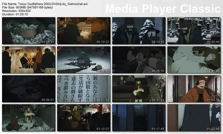 (Anime) 東京ゴッドファーザーズ, Tōkyō Goddofāzāzu - Tokyo Godfathers [DVDrip] 2003