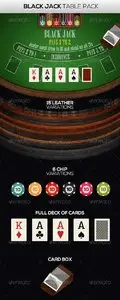 GraphicRiver Black Jack Table Pack