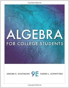 Algebra for College Students, 9 edition (repost)