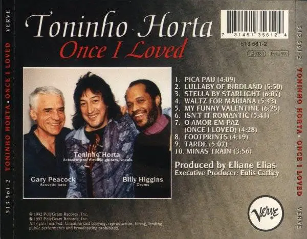 Toninho Horta / Gary Peacock / Billy Higgins - Once I Loved (1992) {Verve}
