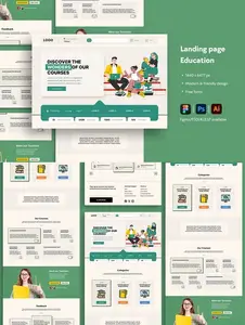 Online Learning Courses Website Landing Page 8FGZFPB