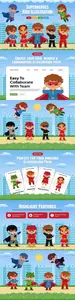 Superheroes Kids Illustration