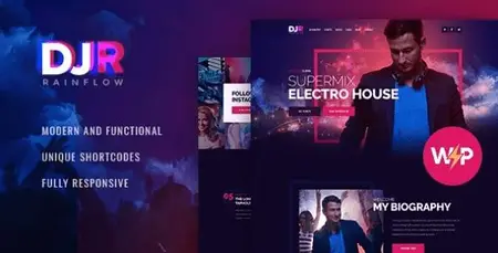 EE - Themeforest - DJ Rainflow   Music Band & Musician WordPress Theme 20903456 v1.3.13