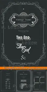 Vintage frame and element for your design vector