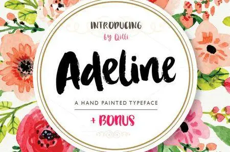 CreativeMarket - Adeline Typeface - Brush Script