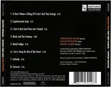 Thelonious Monk - Thelonious Monk Plays Duke Ellington (1955) {2007 Riverside} [Keepnews Collection Series] (Item #1of27)