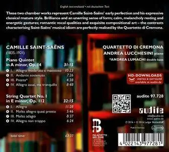 Andrea Lucchesini & Quartetto di Cremona - Saint-Saëns: Piano Quintet & String Quartet No. 1 (2016)