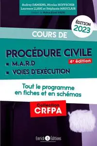 Collectif, "Cours de procédure civile 2022 : MARD, voies d'exécution", 4ème édition