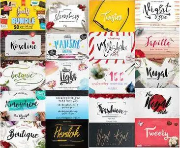 CreativeMarket - 50 Big Font Bundle