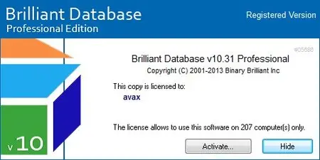 Brilliant Database 10.31 Professional/Server/Workplace/Ultimate