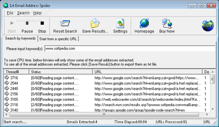 1st Email Address Spider 6.11
