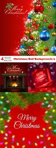 Vectors - Christmas Red Backgrounds 6