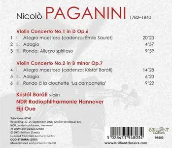 Kristof Barati - Paganini: Violin Concertos Nos. 1 & 2 (2013)