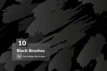 10 Black Brushes for Adobe Illustrator