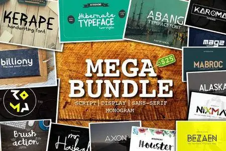 CreativeMarket - Mega Font Bundle