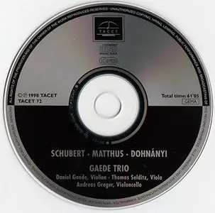 Gaede Trio - Schubert / Matthus / Dohnányi (1998, Tacet # TACET 72) [RE-UP]