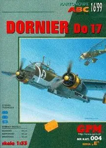 Paper model GPM-004 Dornier Do-17 bomber Scale 1:33