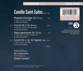 Louis Lortie, Edward Gardner, BBC Philharmonic - Saint-Saëns: Piano Concertos Nos. 3 & 5 (2020)