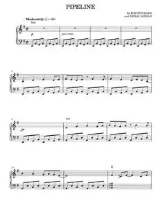 Pipeline - Stevie Ray Vaughan, The Chantays (Piano Solo)