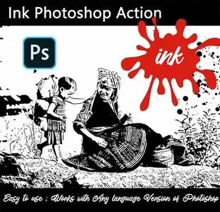 Ink Effect - Photoshop Action ATN