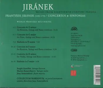 Collegium Marianum, Jana Semerádová - Jiránek: Concertos & Sinfonias (Music from Eighteenth-Century Prague) (2010)