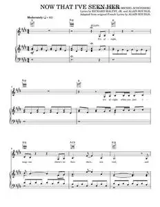 Now That I've Seen Her - Alain Boublil, Claude-Michel Schonberg, Miss Saigon Musical (Piano-Vocal-Guitar)