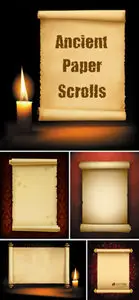 Ancient Paper Scrolls Vector