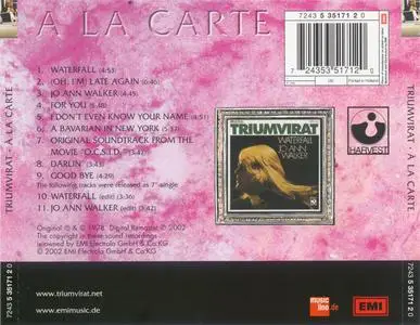 Triumvirat - A La Carte (1978) {2002 Music Line Group/Harvest/EMI}