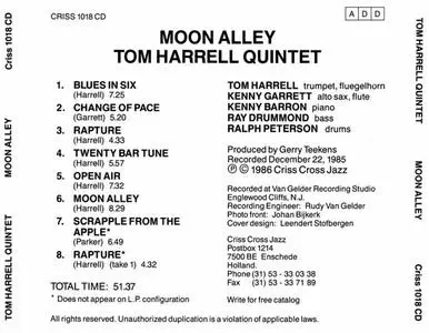 Tom Harrell Quintet - Moon Alley (1986) {Criss Cross Jazz}