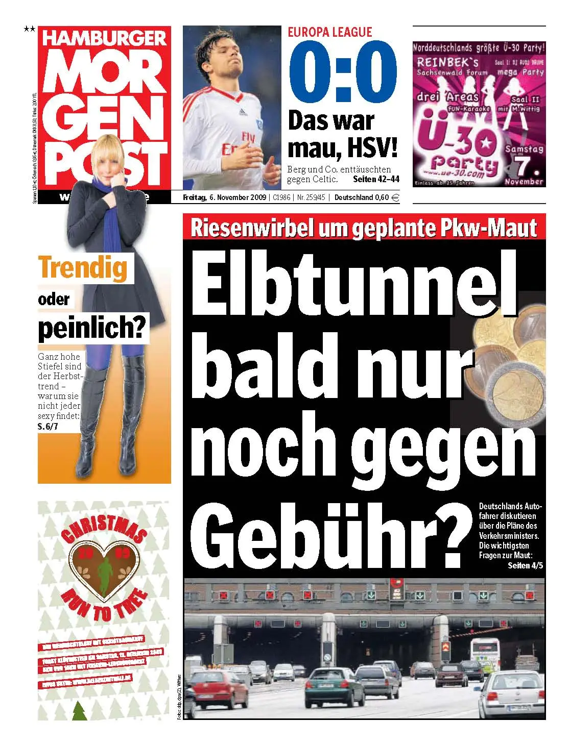 Hamburger Morgenpost vom 6. November 2009