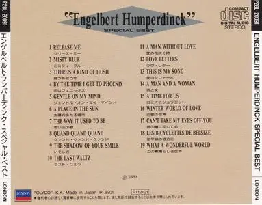 Engelbert Humperdinck - Special Best (1988) [London P28L 20091, Japan]