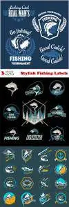 Vectors - Stylish Fishing Labels