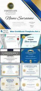 Vectors - Blue Certificate Templates Set 2