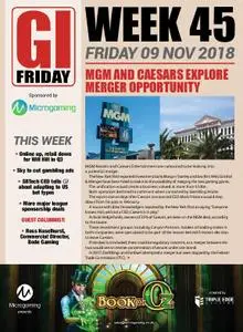 The Gambling Insider Friday – 08 November 2018