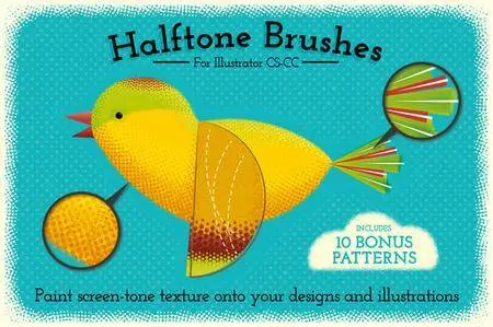 CreativeMarket - Halftone Brushes + Bonus Patterns